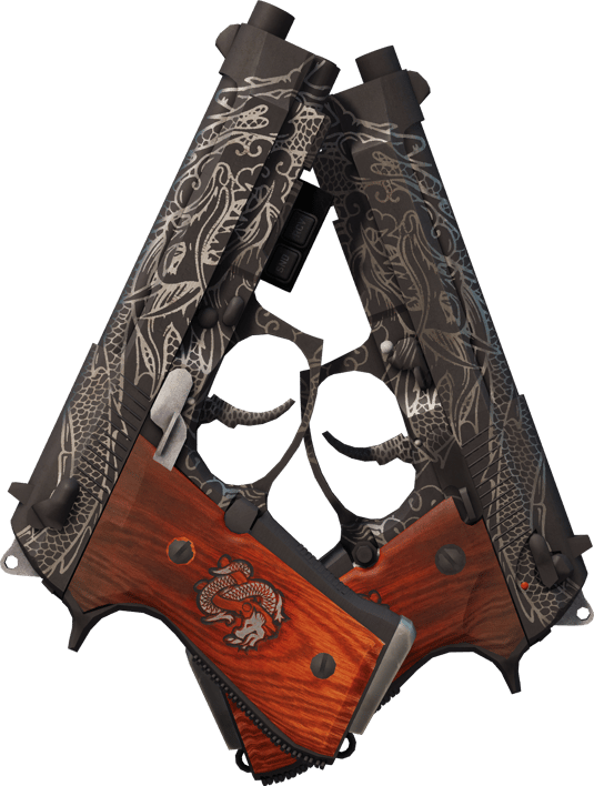 Preview image 2 of StatTrak™ Dual Berettas | Dualing Dragons (ถลอกปอกเปิกจากการรบ)