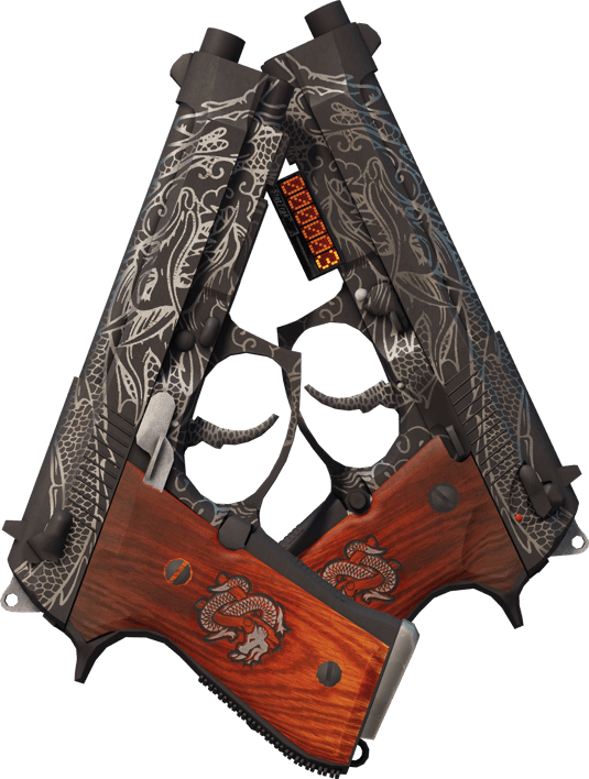 Preview image 1 of StatTrak™ Dual Berettas | Dualing Dragons (ถลอกปอกเปิกจากการรบ)