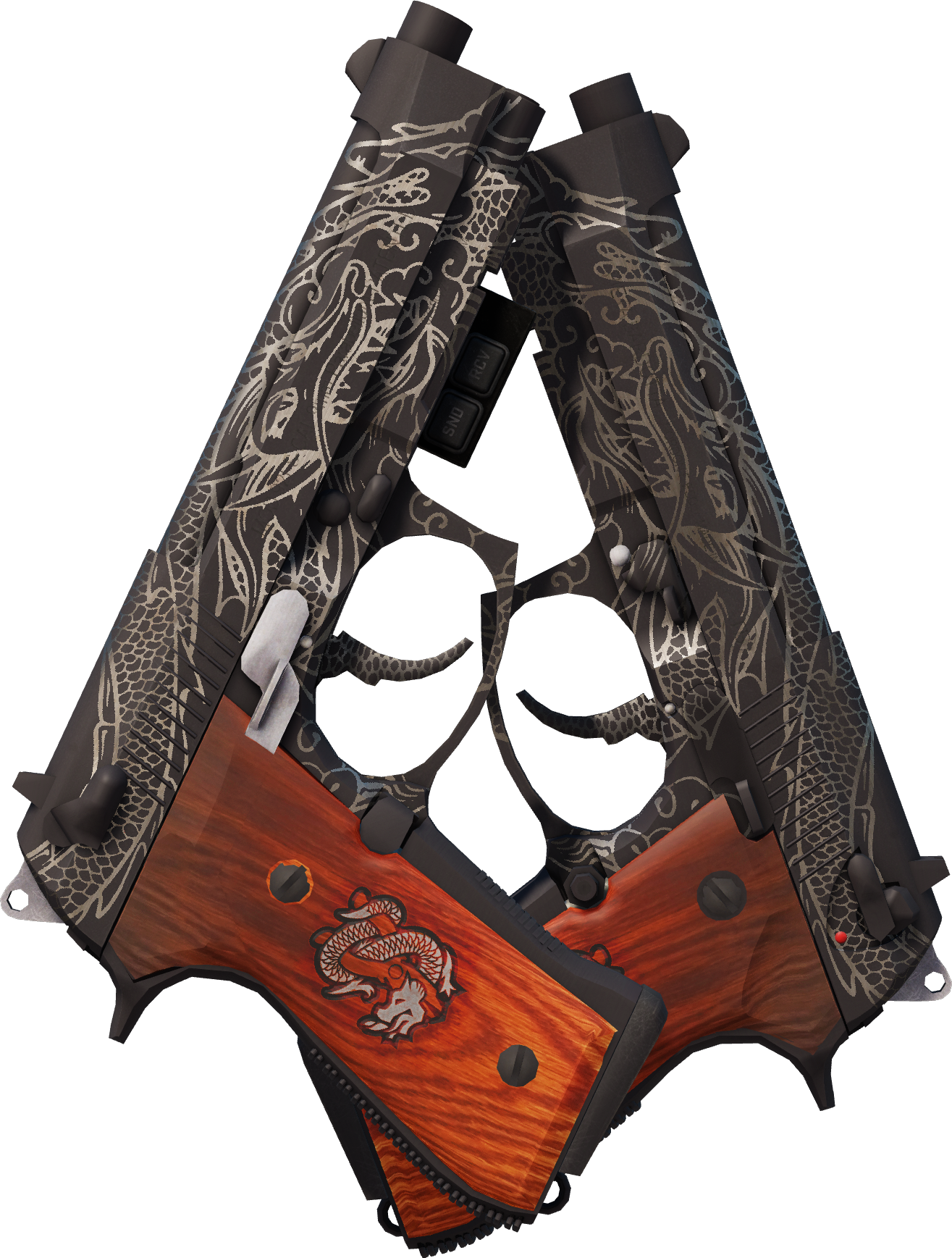 Preview image 2 of StatTrak™ Dual Berettas | Duel de dragons (Neuve)