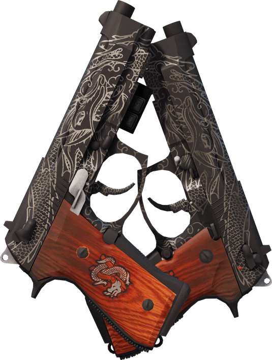 Preview image 2 of StatTrak™ Dual Berettas | Zwillingsdrachen (Fabrikneu)