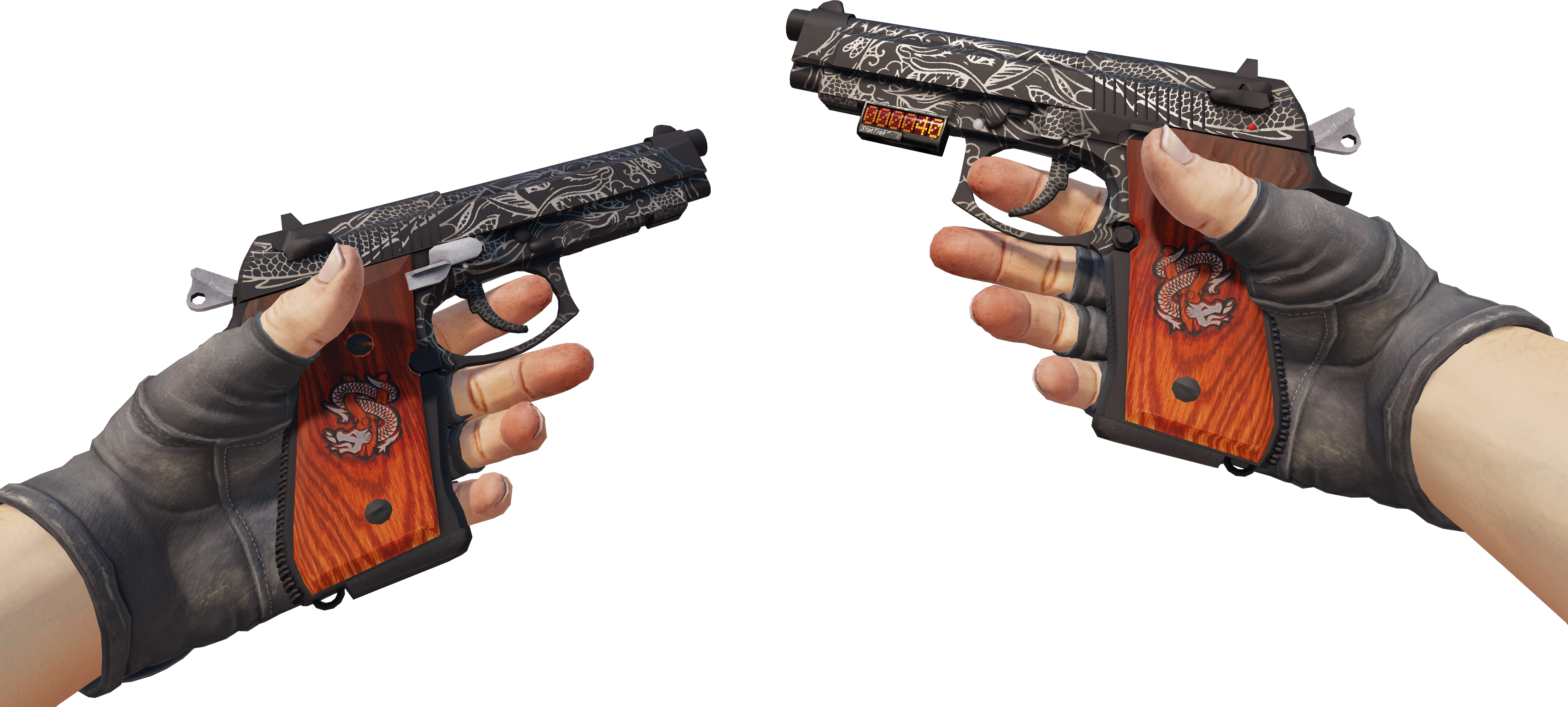Preview image 3 of StatTrak™ Dual Berettas | Duel de dragons (Neuve)