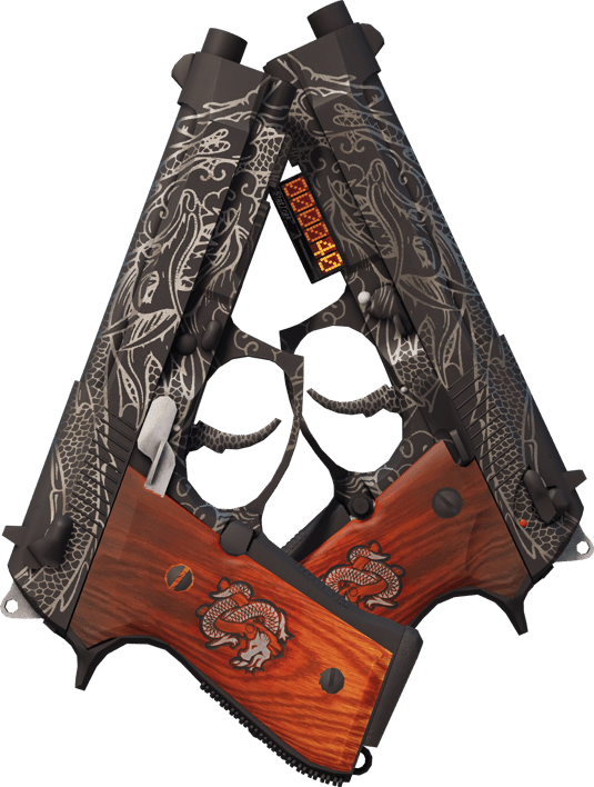 Preview image 1 of StatTrak™ Dual Berettas | Zwillingsdrachen (Fabrikneu)