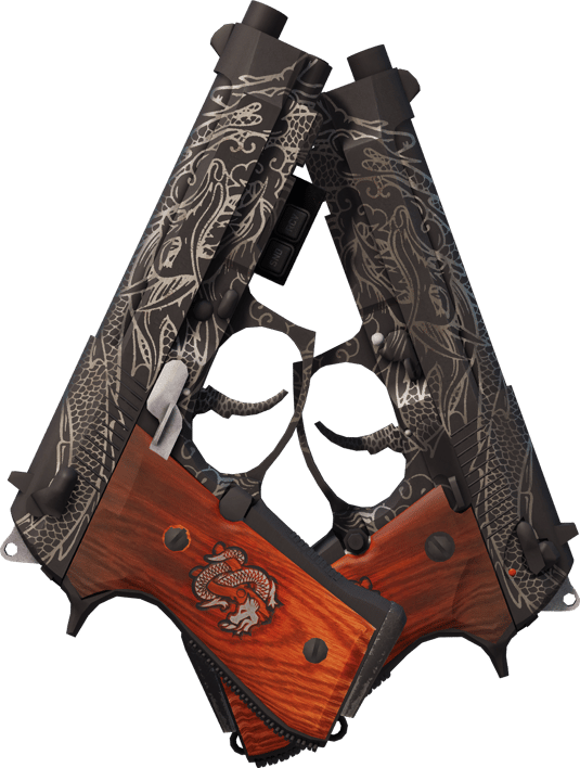 Preview image 2 of StatTrak™ Dual Berettas | Zwillingsdrachen (Einsatzerprobt)