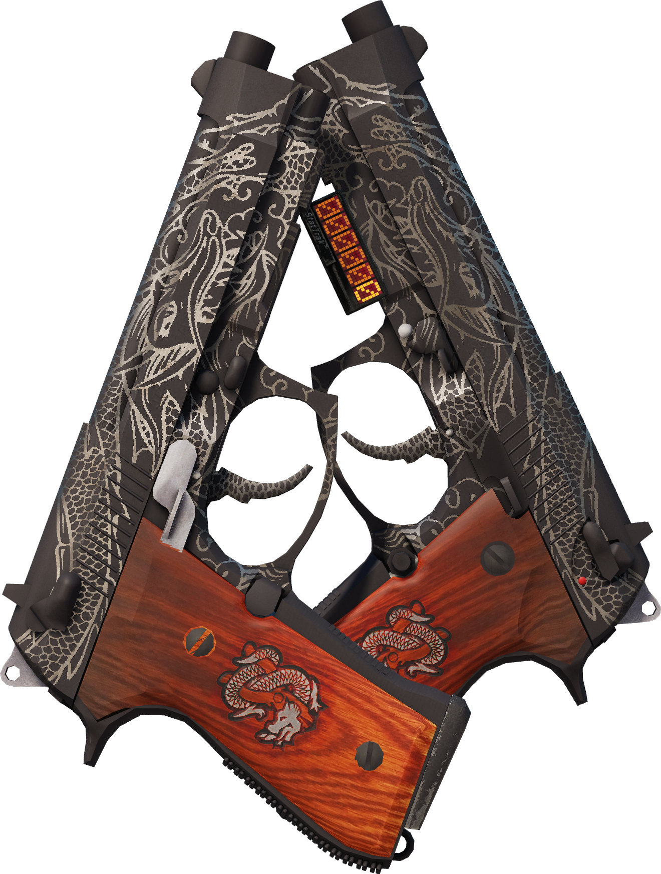 Preview image 1 of StatTrak™ Dual Berettas | Duel de dragons (Testée sur le terrain)