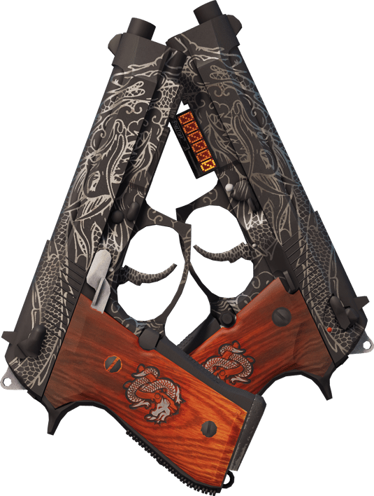 Preview image 1 of StatTrak™ Dual Berettas | Zwillingsdrachen (Einsatzerprobt)
