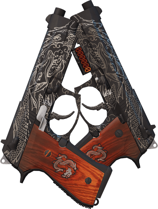 Preview image 1 of StatTrak™ Dual Berettas | Dragones duales (Casi nuevo)