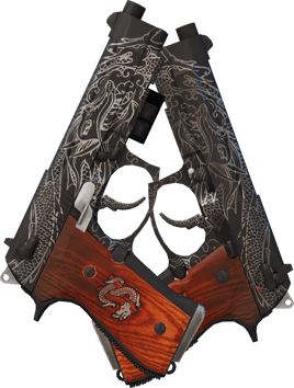 Preview image 2 of StatTrak™ Dual Berettas | Dualing Dragons (มีรอยถลอกอย่างมาก)