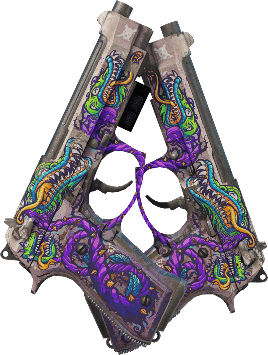 Preview image 2 of StatTrak™ Dual Berettas | Flora Carnivora (ถลอกปอกเปิกจากการรบ)