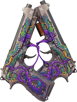 StatTrak™ Dual Berettas | Flora Carnivora (Battle-Scarred)