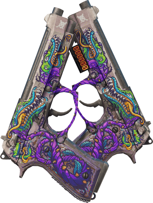 Preview image 1 of StatTrak™ Dual Berettas | Flora Carnivora (ถลอกปอกเปิกจากการรบ)