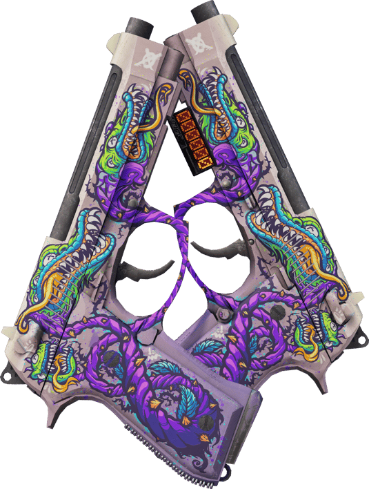 Preview image 1 of StatTrak™ Dual Berettas | 食人花 (崭新出厂)