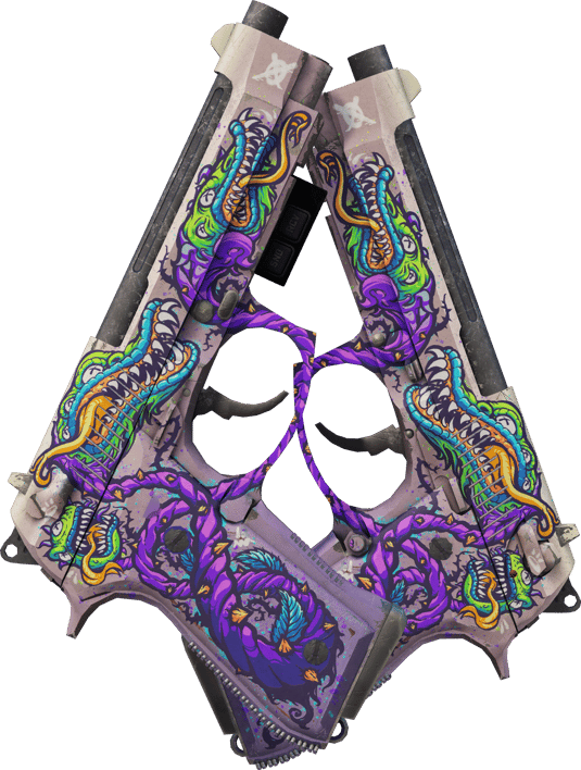 Preview image 2 of StatTrak™ Dual Berettas | Flora Carnivora (ผ่านการทดสอบภาคสนาม)