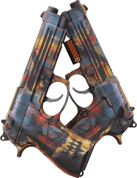 StatTrak™ Dual Berettas | Kryjówka (lekkie zużycie)