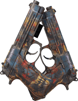 Preview image 2 of StatTrak™ Dual Berettas | Kryjówka (mocne zużycie)