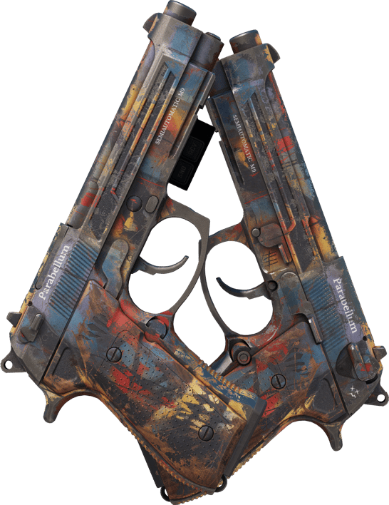 Preview image 2 of StatTrak™ Dual Berettas | Planque (Usée)