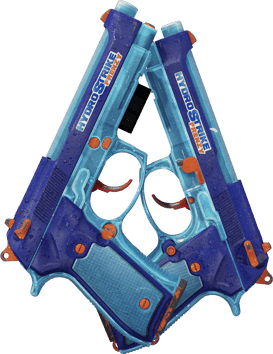 Preview image 2 of StatTrak™ Dual Berettas | Hydro Strike (Battle-Scarred)