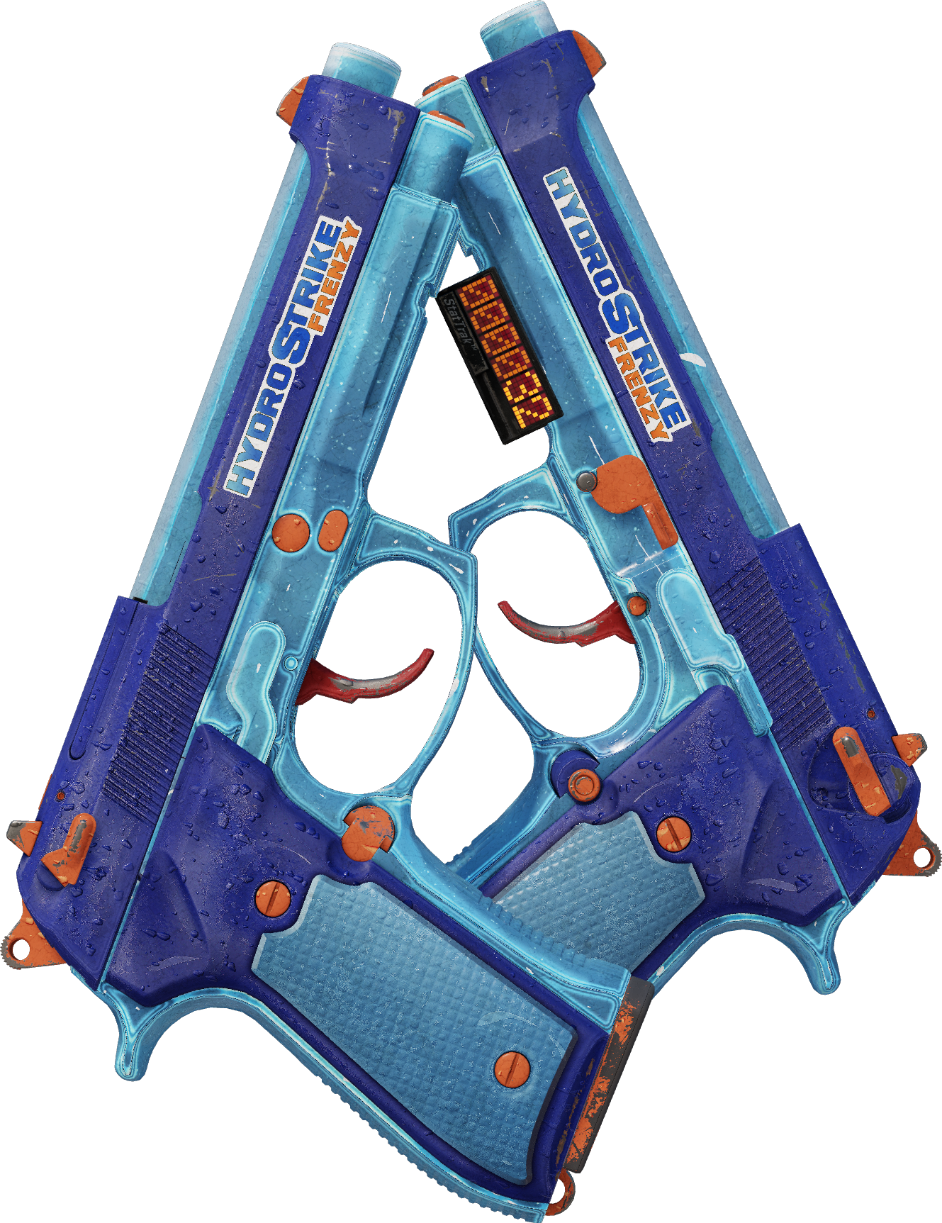 Preview image 1 of StatTrak™ Dual Berettas | Hydro Strike (Marquée par les combats)
