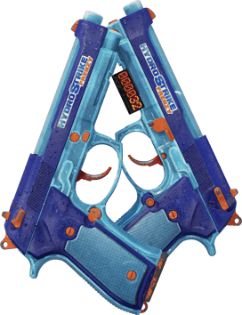StatTrak™ Dual Berettas | Hydro Strike (Battle-Scarred)
