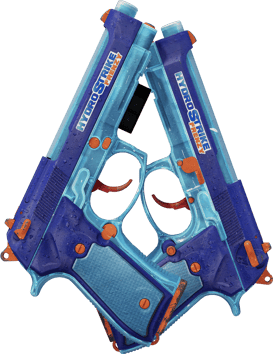 Preview image 2 of StatTrak™ Dual Berettas | Hydro Strike (Well-Worn)