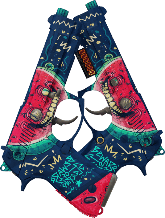 Preview image 1 of StatTrak™ Dual Berettas | Szajbuzy (mocne zużycie)