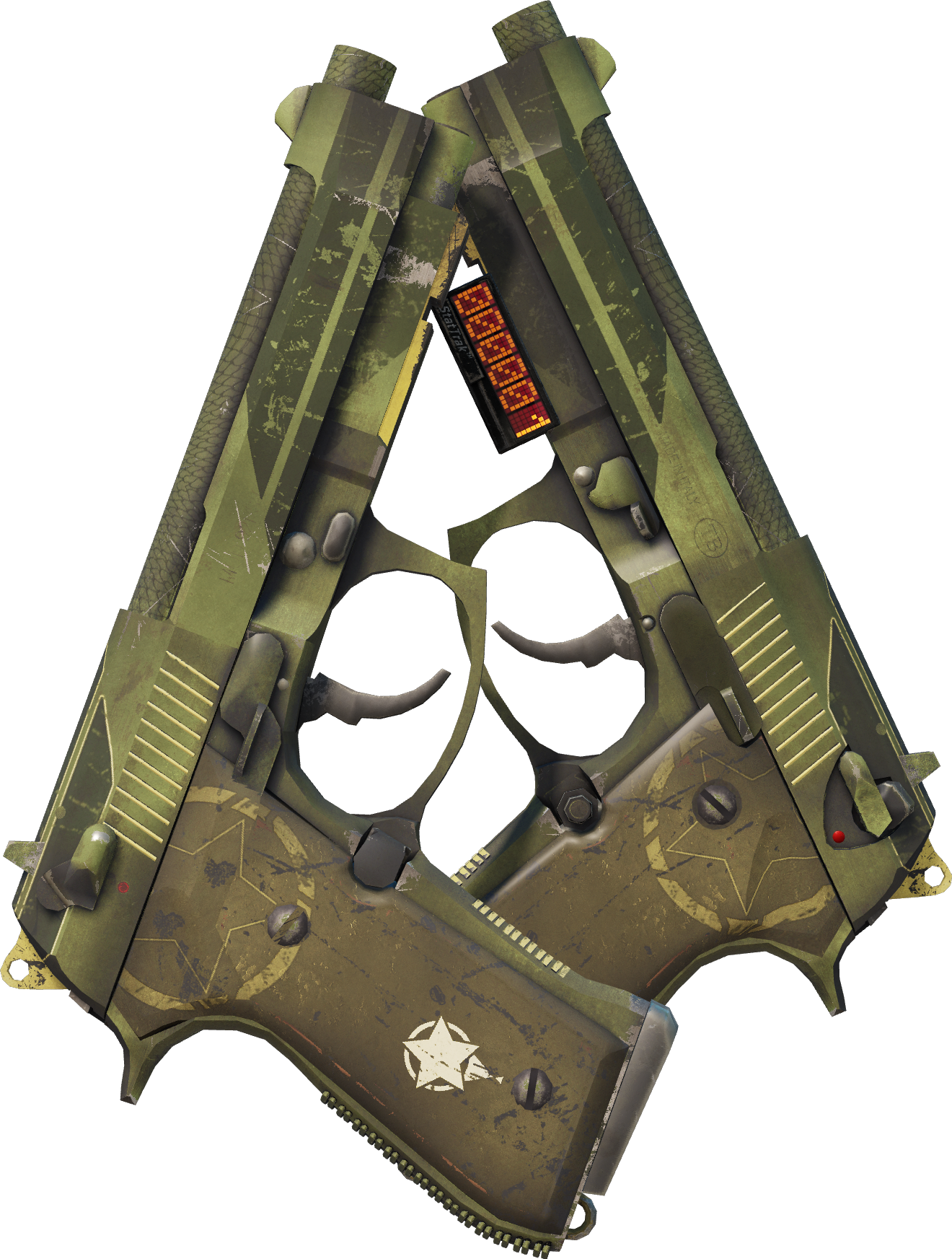 Preview image 1 of StatTrak™ Dual Berettas | Châtiment (Très peu usée)