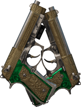 Preview image 2 of StatTrak™ Dual Berettas | Royal Consorts (Battle-Scarred)