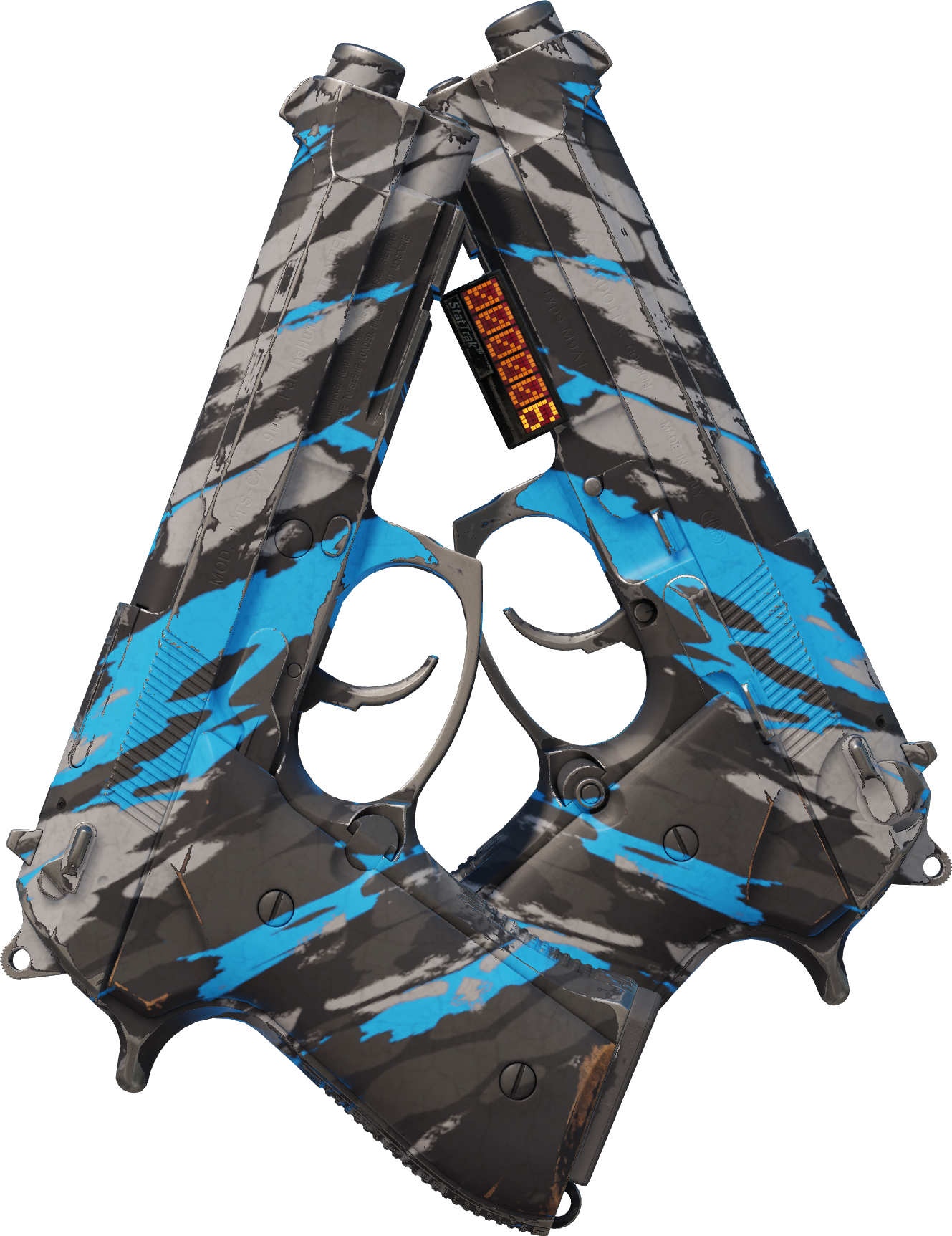 Preview image 1 of StatTrak™ Dual Berettas | Lambeaux (Testée sur le terrain)