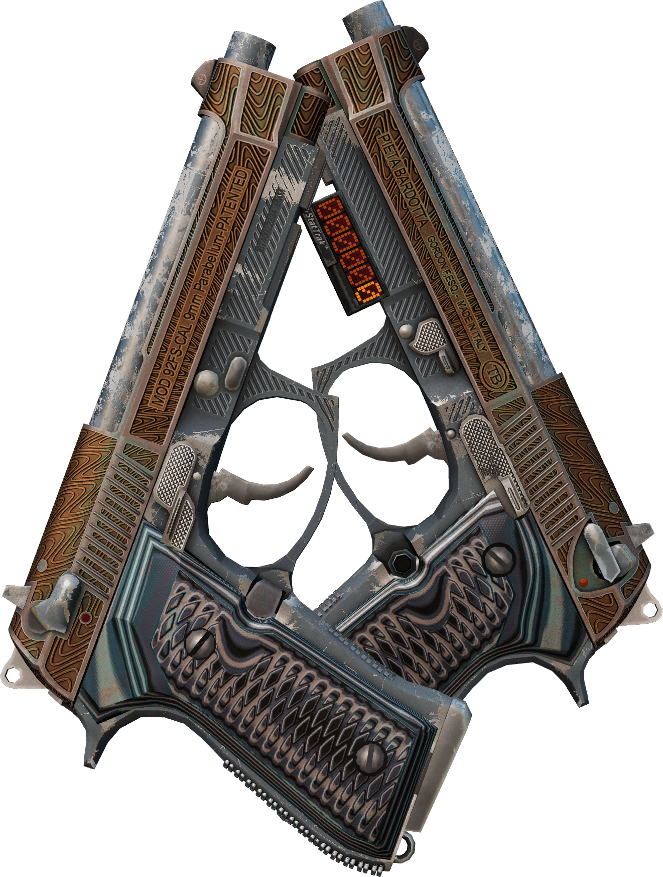 Preview image 1 of StatTrak™ Dual Berettas | Nervures (Marquée par les combats)