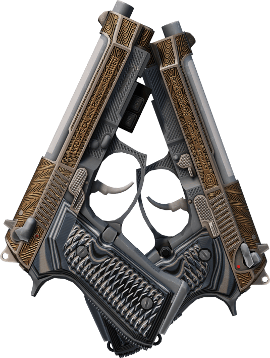 Preview image 2 of StatTrak™ Dual Berettas | Tread (มีรอยถลอกเล็กน้อย)