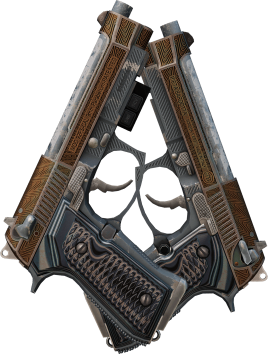 Preview image 2 of StatTrak™ Dual Berettas | Tread (Com Muito Uso)