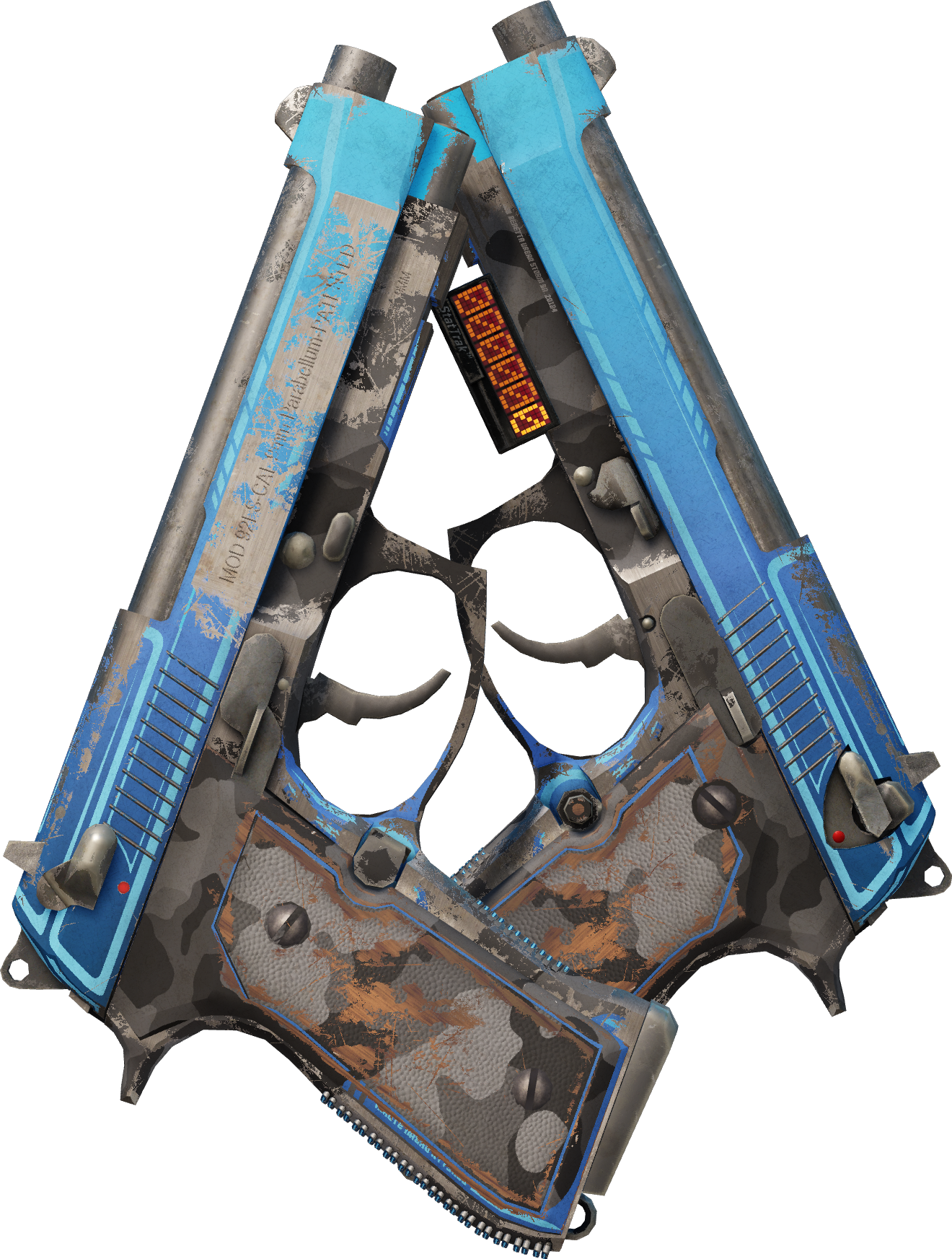 Preview image 1 of StatTrak™ Dual Berettas | Choc urbain (Usée)