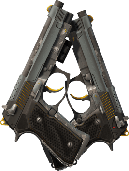 Preview image 2 of StatTrak™ Dual Berettas | Ventilators (มีรอยถลอกอย่างมาก)