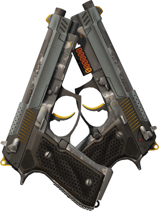 Preview image 1 of StatTrak™ Dual Berettas | Ventilators (มีรอยถลอกอย่างมาก)