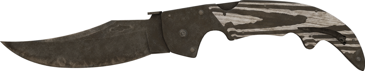 Preview image 2 of ★ StatTrak™ Falchion ナイフ | Black Laminate (戦いで傷ついた)