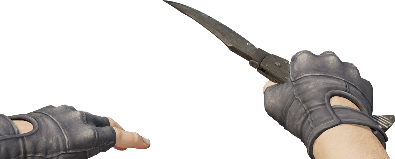 Preview image 4 of ★ StatTrak™ Falchion ナイフ | Black Laminate (戦いで傷ついた)