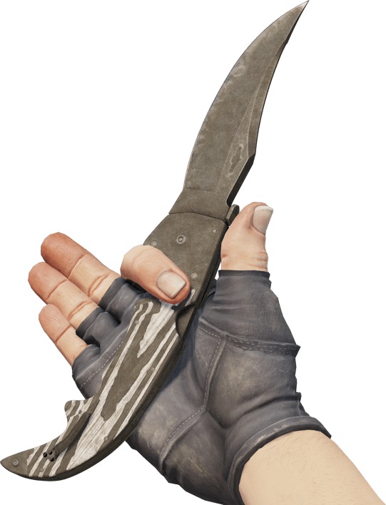 Preview image 3 of ★ StatTrak™ Falchion ナイフ | Black Laminate (戦いで傷ついた)