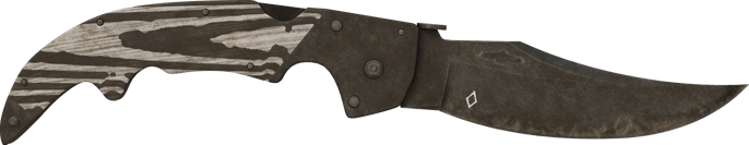 ★ StatTrak™ Falchion ナイフ | Black Laminate (戦いで傷ついた)