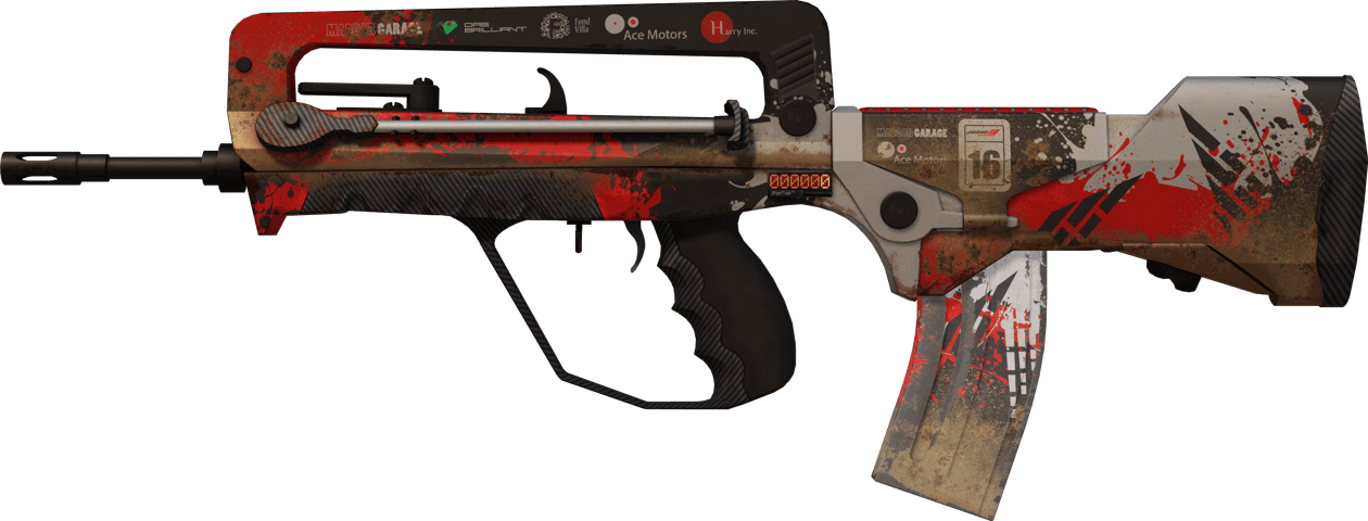 Preview image 1 of StatTrak™ FAMAS | Roll Cage (Well-Worn)