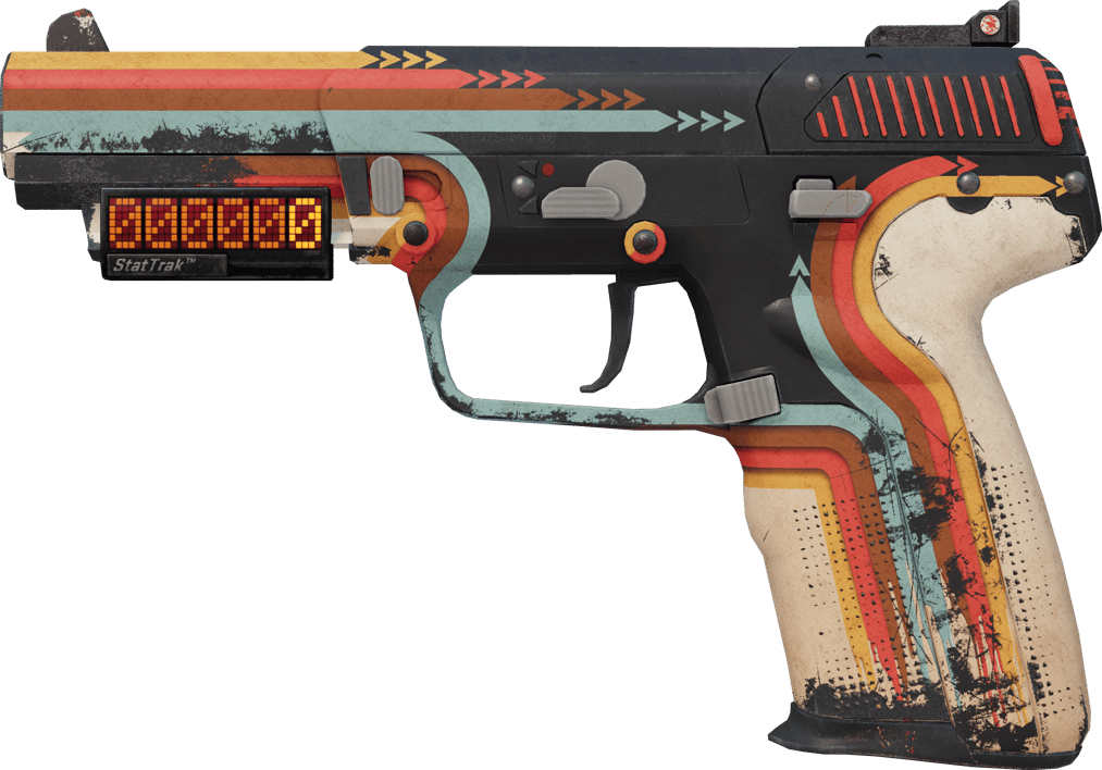 Preview image 1 of StatTrak™ Five-SeveN | Retrobution (ถลอกปอกเปิกจากการรบ)