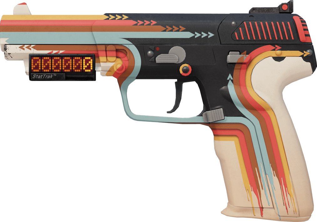 Preview image 1 of StatTrak™ Five-SeveN | Retrobution (มีรอยถลอกเล็กน้อย)