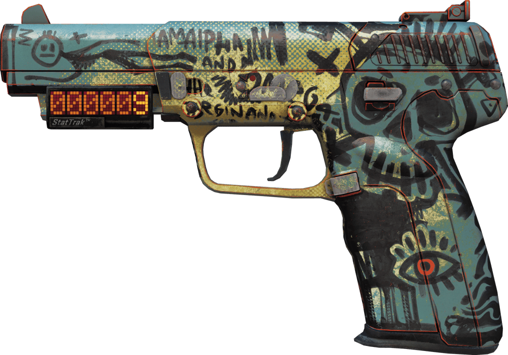 Preview image 1 of StatTrak™ Five-SeveN | 涂鸦潦草 (略有磨损)