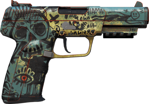 Preview image 2 of StatTrak™ Five-SeveN | Scrawl (Well-Worn)