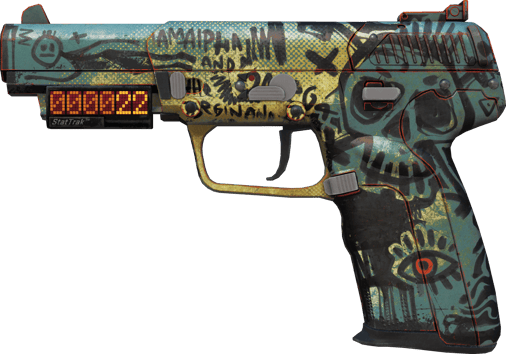 StatTrak™ Five-SeveN | Scrawl (Well-Worn)
