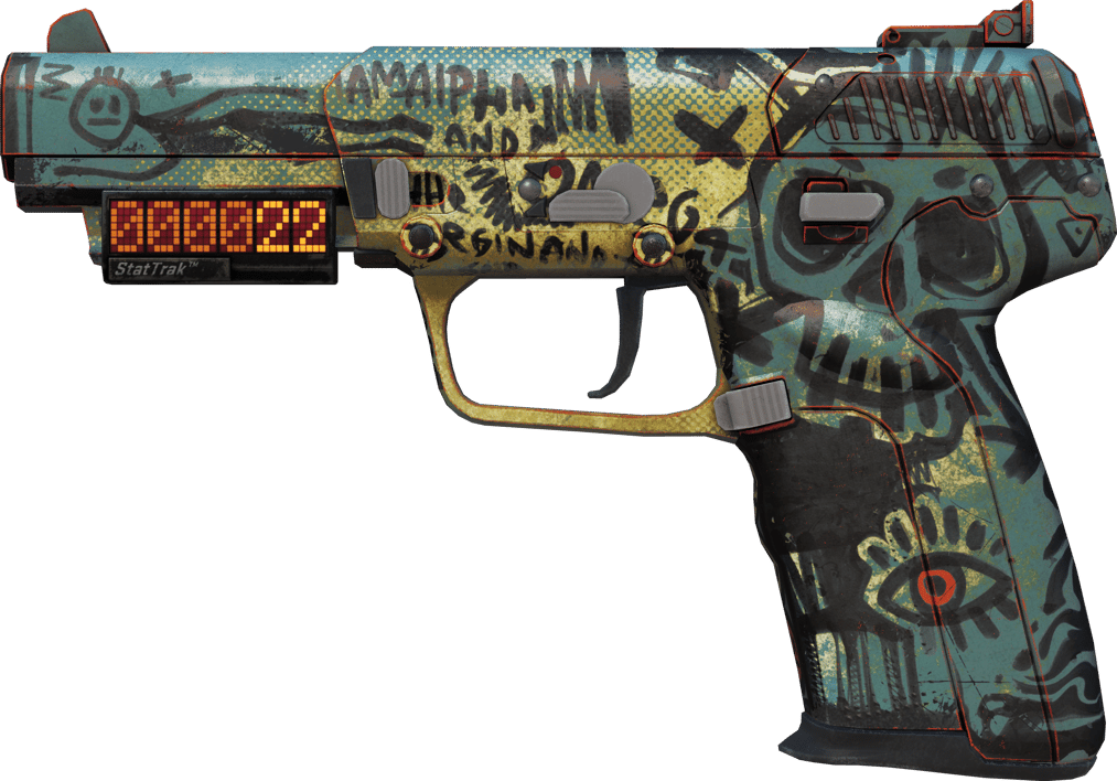 Preview image 1 of StatTrak™ Five-SeveN | 涂鸦潦草 (破损不堪)