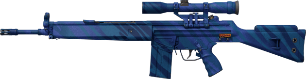 StatTrak™ G3SG1 | Azurblaues Zebra (Minimale Gebrauchsspuren)