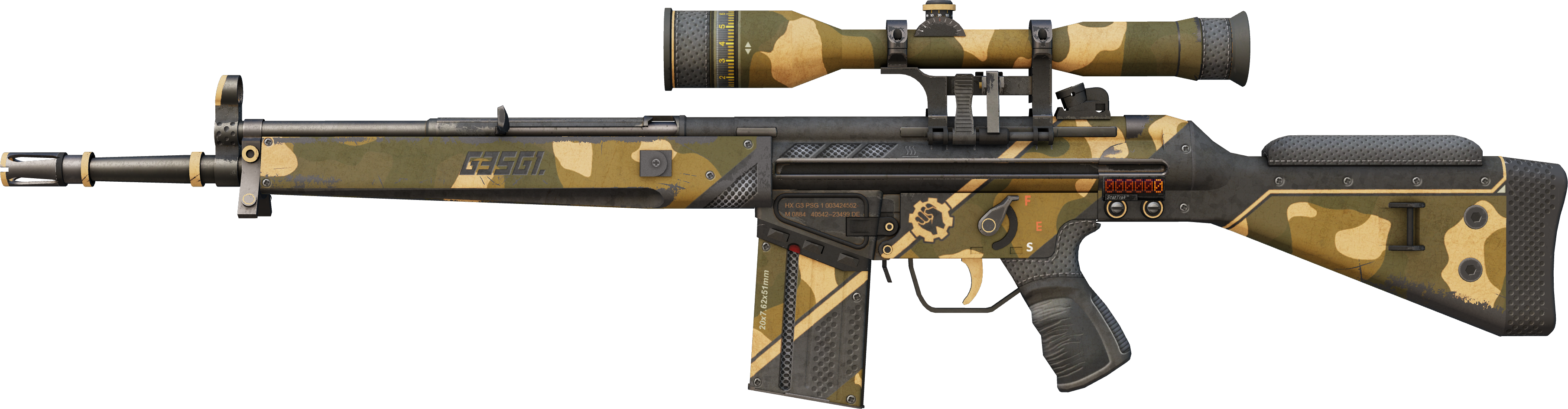 StatTrak™ G3SG1 | Black Sand (Battle-Scarred)