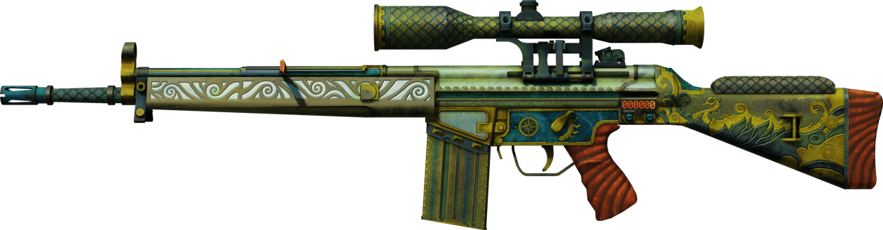 Preview image 1 of StatTrak™ G3SG1 | High Seas (Battle-Scarred)