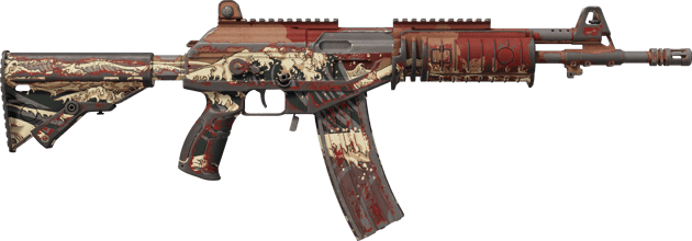 Preview image 2 of StatTrak™ Galil AR | Tsunami carmesí (Bastante desgastado)