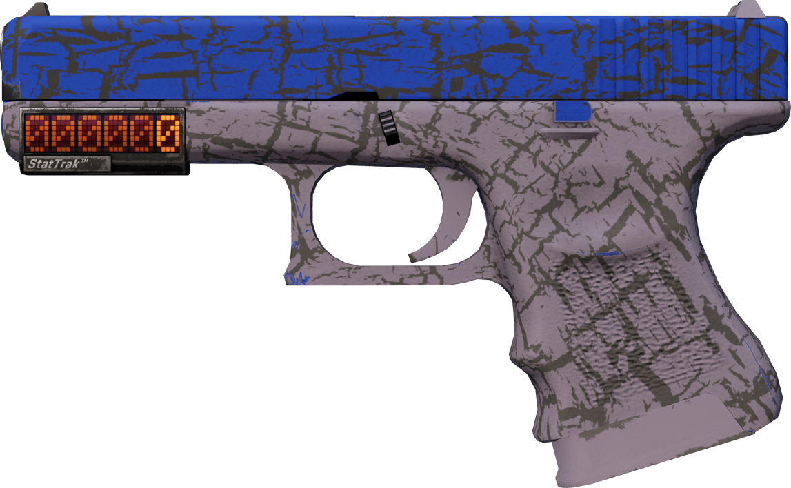 Preview image 1 of StatTrak™ Glock-18 | Blue Fissure (Nuovo di fabbrica)