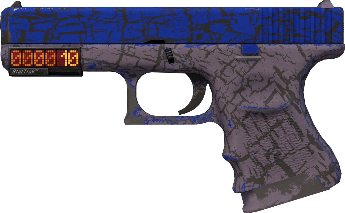 Preview image 1 of StatTrak™ Glock-18 | Blue Fissure (ผ่านการทดสอบภาคสนาม)